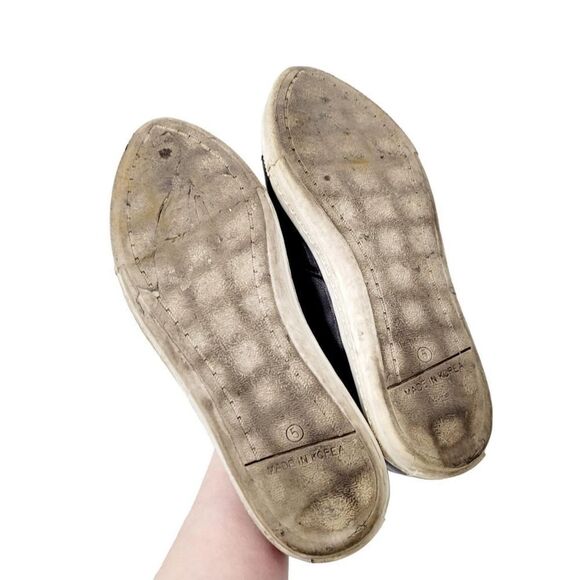 Y2K Top Fashion Black & Silver Sneakers Shoes Size: 5US - Picture 8 of 8